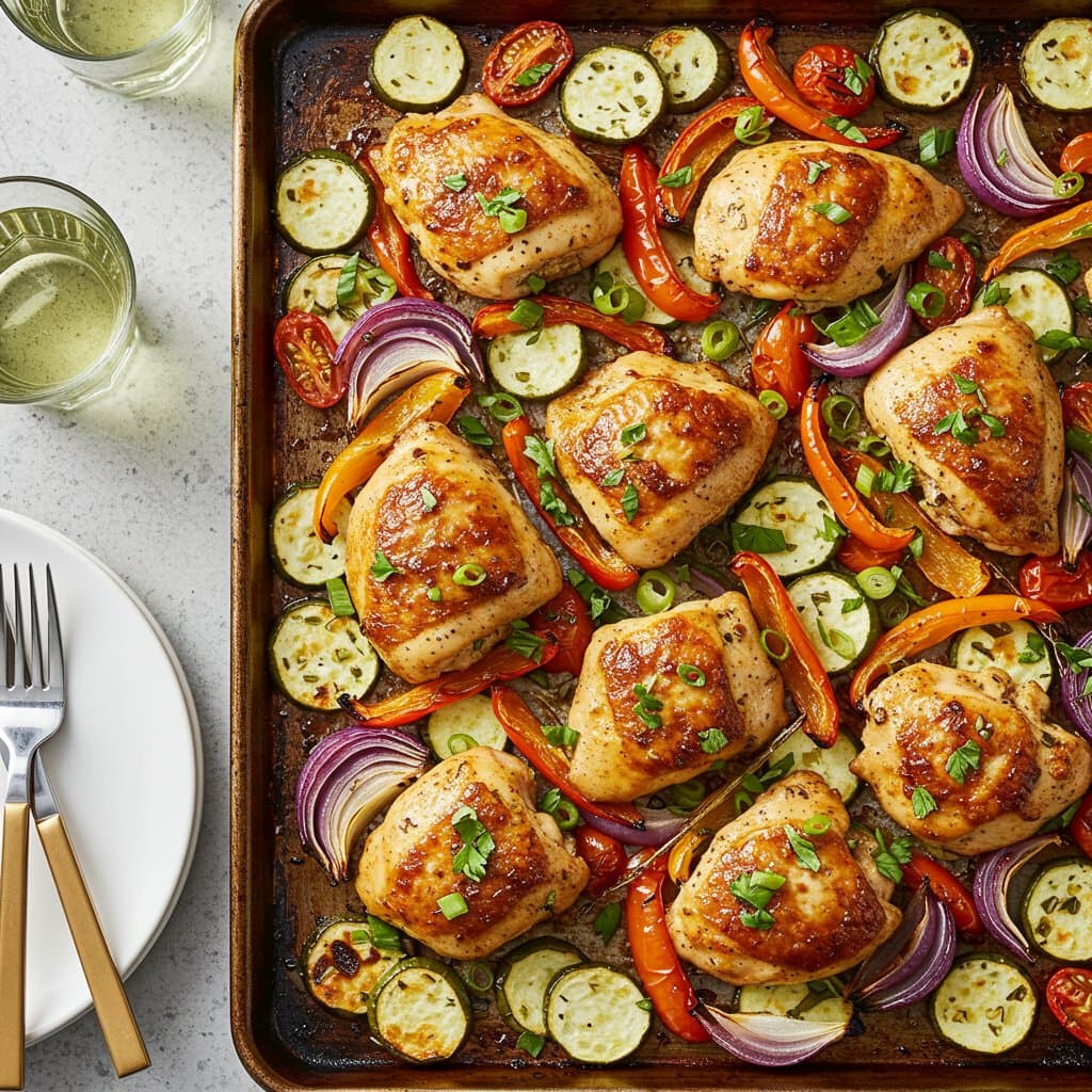Mediterranean Chicken Sheet Pan Dinner