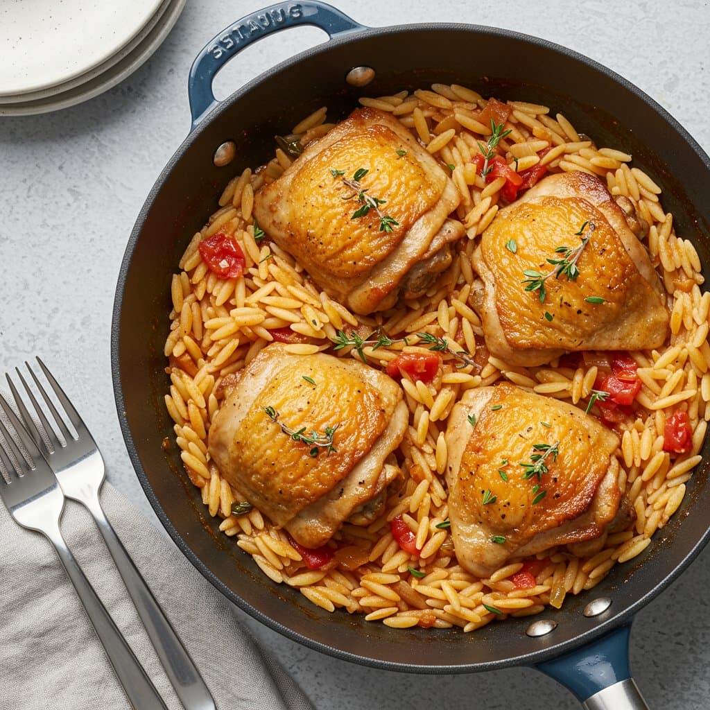 One Pot Chicken and Orzo